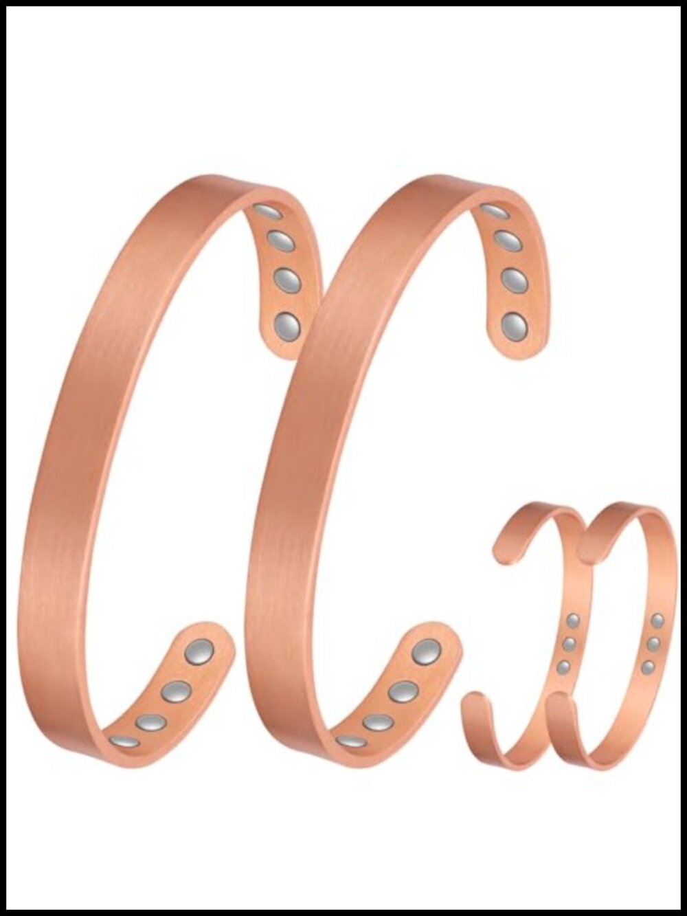99.99% Pure Copper Magnetic Bracelet for Men Women Cuff with Neodymium Magnets